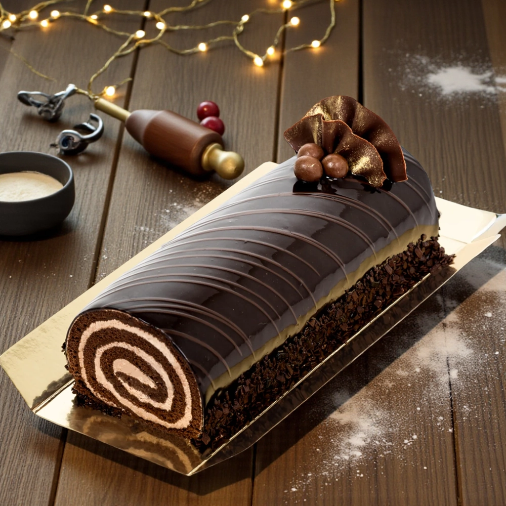 Chocolate Swiss Roll Cake